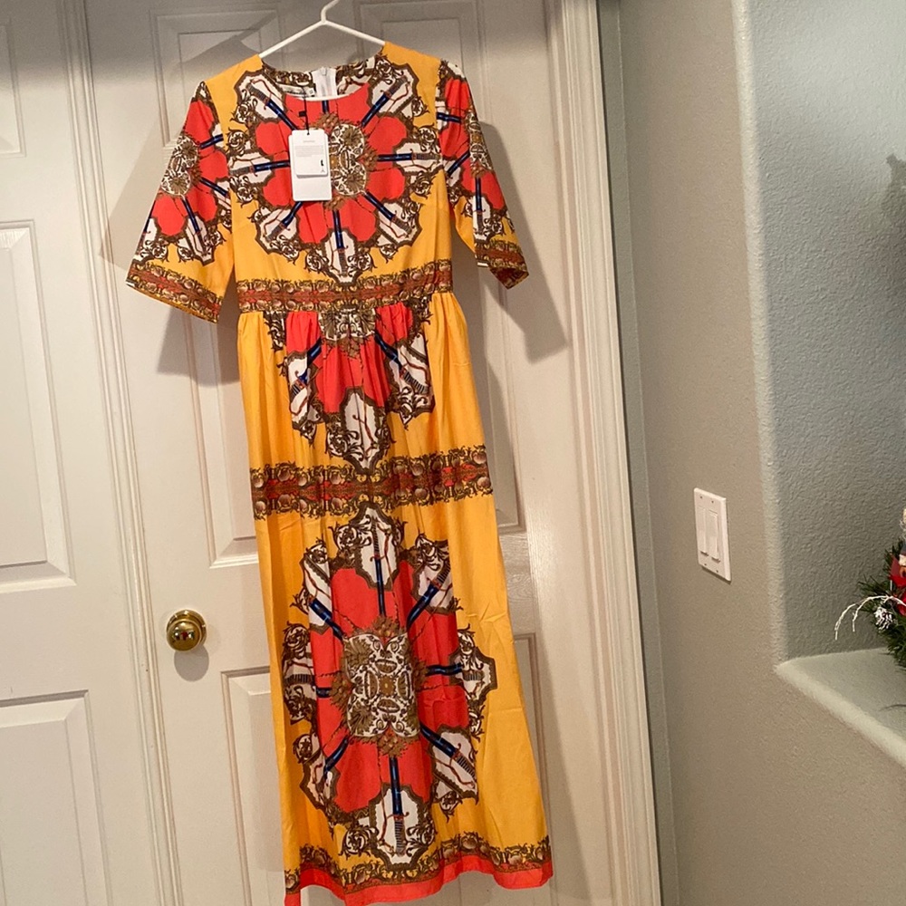 NWT Diandiandidi Gold dress XL
